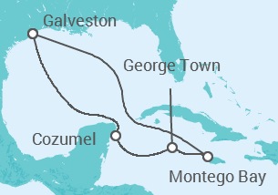 Itinerario del Crucero México, Islas Caimán, Jamaica - Carnival