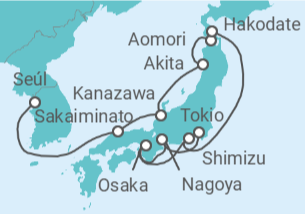 Itinerario del Crucero Japón - Norwegian Cruise Line