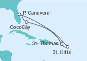 Itinerario del Crucero Islas Vírgenes - Eeuu - Royal Caribbean