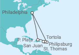 Itinerario del Crucero Saint Maarten, Islas Vírgenes - Eeuu, Islas Vírgenes - Reino Unido, Puerto Rico - Norwegian Cruise Line