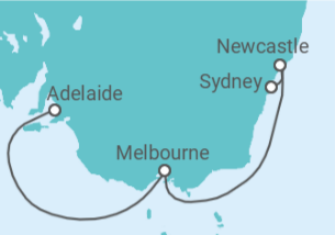 Itinerario del Crucero Australia - Princess Cruises