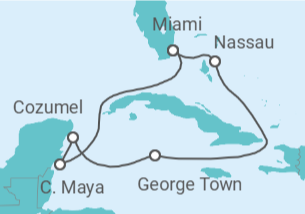 Itinerario del Crucero Bahamas, Islas Caimán, México - Celebrity Cruises
