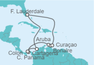 Itinerario del Crucero Colombia, Panamá, Aruba, Curaçao, Bonaire, San Eustaquio y Saba - Celebrity Cruises