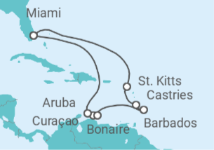 Itinerario del Crucero Santa Lucía, Barbados, Curaçao, Bonaire, San Eustaquio y Saba, Aruba - Celebrity Cruises