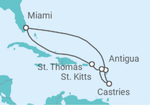 Itinerario del Crucero Antigua Y Barbuda, Santa Lucía, Islas Vírgenes - Eeuu - Celebrity Cruises