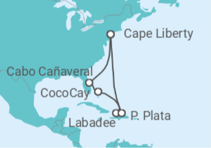 Itinerario del Crucero USA - Royal Caribbean