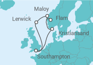 Itinerario del Crucero Reino Unido, Noruega - MSC Cruceros