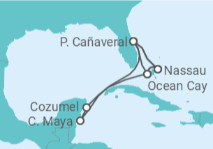 Itinerario del Crucero Bahamas, USA, México - MSC Cruceros