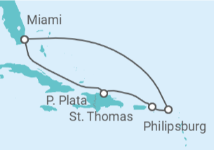 Itinerario del Crucero Saint Maarten, Islas Vírgenes - Eeuu - Royal Caribbean