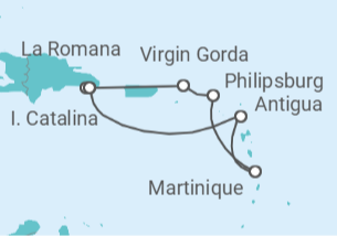 Itinerario del Crucero Saint Maarten, Martinica, Antigua Y Barbuda - MSC Cruceros