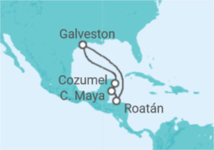 Itinerario del Crucero Roatán, Costa Maya y Cozumel  - Carnival