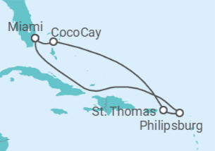 Itinerario del Crucero Islas Vírgenes - Eeuu, Saint Maarten - Royal Caribbean