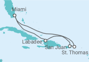Itinerario del Crucero Puerto Rico, Islas Vírgenes - Eeuu - Royal Caribbean