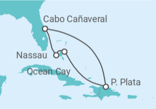 Itinerario del Crucero Bahamas - MSC Cruceros
