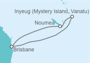 Itinerario del Crucero Nueva Caledonia - Royal Caribbean