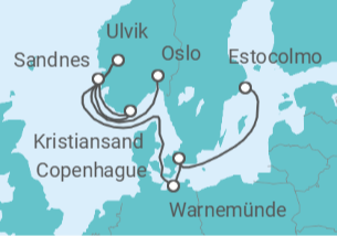 Itinerario del Crucero Dinamarca, Alemania - MSC Cruceros