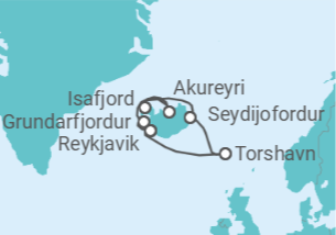 Itinerario del Crucero Islandia - Norwegian Cruise Line