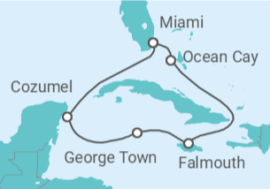Itinerario del Crucero Jamaica, Islas Caimán, México - MSC Cruceros
