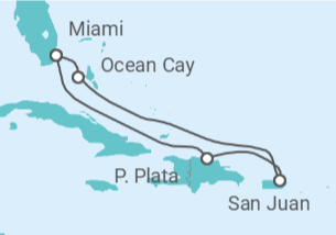 Itinerario del Crucero Puerto Rico - MSC Cruceros