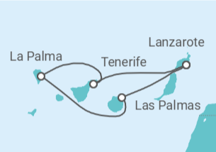 Itinerario del Crucero Islas Canarias - MSC Cruceros