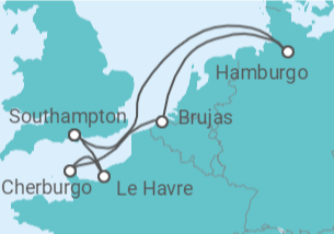 Itinerario del Crucero Bélgica, Francia, Reino Unido - MSC Cruceros