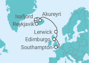 Itinerario del Crucero Islandia, Reino Unido - Norwegian Cruise Line