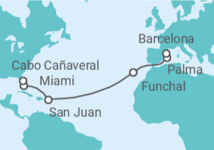 Itinerario del Crucero España, Portugal, Puerto Rico, USA - MSC Cruceros