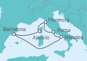 Itinerario del Crucero Italia, Francia - Disney Cruise Line