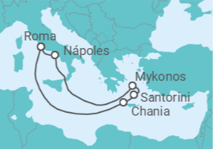 Itinerario del Crucero Grecia, Italia - Disney Cruise Line