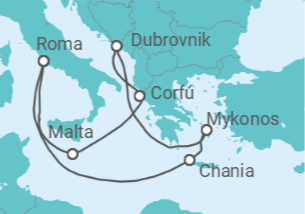 Itinerario del Crucero Grecia, Croacia, Malta - Disney Cruise Line