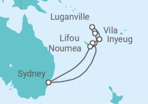 Itinerario del Crucero Vanuatu, Nueva Caledonia - Celebrity Cruises