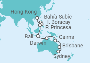 Itinerario del Crucero Australia - Costa Cruceros