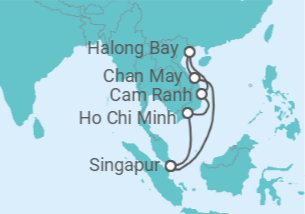 Itinerario del Crucero Vietnam - Princess Cruises