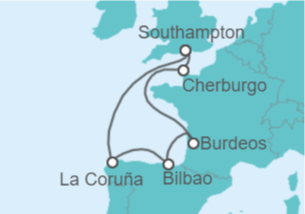 Itinerario del Crucero España, Francia - Princess Cruises
