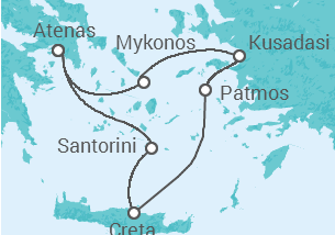Itinerario del Crucero Grecia, Turquía - Celestyal Cruises