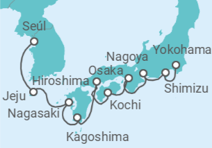 Itinerario del Crucero Japón, Corea Del Sur - Norwegian Cruise Line