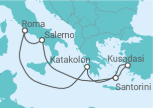 Itinerario del Crucero Italia, Grecia, Turquía - Princess Cruises
