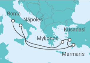 Itinerario del Crucero Grecia, Turquía - MSC Cruceros