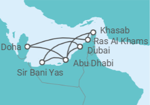 Itinerario del Crucero Emiratos Arabes, Qatar - Celestyal Cruises