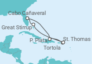 Itinerario del Crucero Islas Vírgenes - Eeuu, Islas Vírgenes - Reino Unido - Norwegian Cruise Line