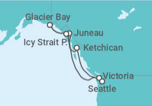 Itinerario del Crucero Alaska - Norwegian Cruise Line