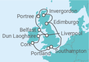 Itinerario del Crucero Reino Unido - Norwegian Cruise Line