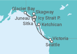 Itinerario del Crucero Alaska - Norwegian Cruise Line