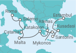 Itinerario del Crucero Turquía, Grecia, Malta, Italia - Norwegian Cruise Line