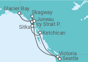 Itinerario del Crucero Alaska - Norwegian Cruise Line