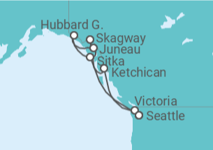 Itinerario del Crucero Alaska - Norwegian Cruise Line
