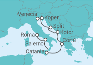 Itinerario del Crucero Italia, Grecia, Montenegro, Croacia, Eslovenia - Norwegian Cruise Line