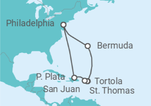 Itinerario del Crucero Bermudas, Islas Vírgenes - Reino Unido, Islas Vírgenes - Eeuu, Puerto Rico - Norwegian Cruise Line