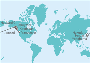 Itinerario del Crucero desde Yokohama a Vancouver (Canadá) - Norwegian Cruise Line