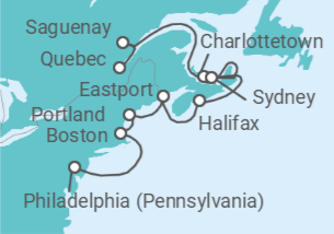 Itinerario del Crucero Canadá, USA - Norwegian Cruise Line